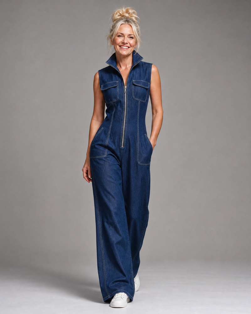 Patrizia | Tuta Denim Elegante